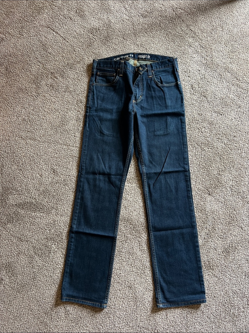 Carhartt Men’s Straight Jeans - Deep Indigo Blue